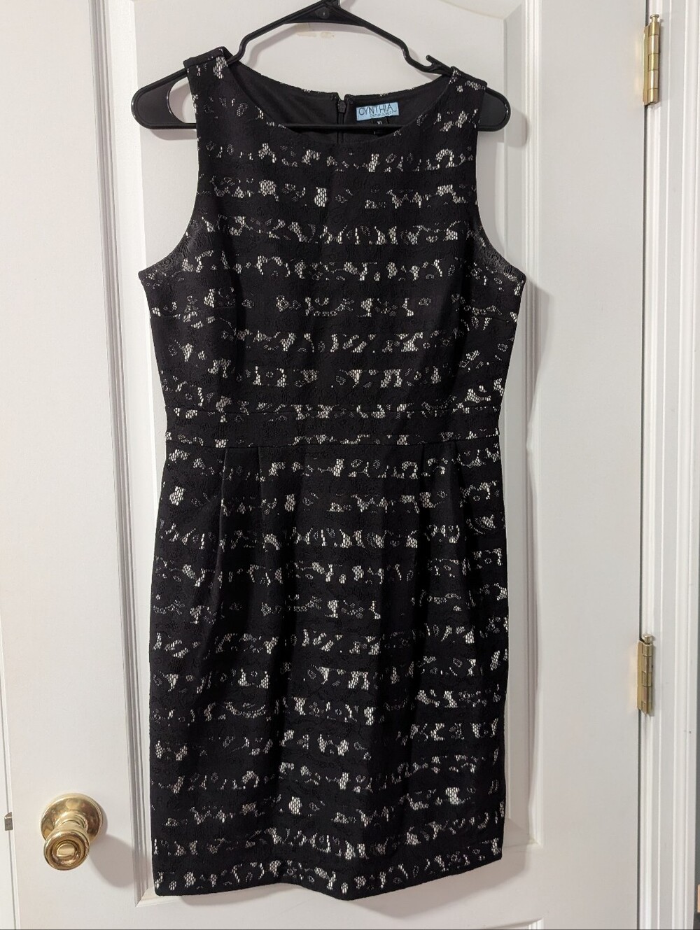Cynthia Rowley Black Dress with Lace Accents